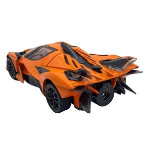 اسباب بازی ماشین فلزی شارژی نارنجی مقیاس 1:24_اسباب بازی ماشین