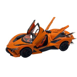 اسباب بازی ماشین فلزی شارژی نارنجی مقیاس 1:24_اسباب بازی ماشین
