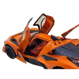 اسباب بازی ماشین فلزی شارژی نارنجی مقیاس 1:24_اسباب بازی ماشین