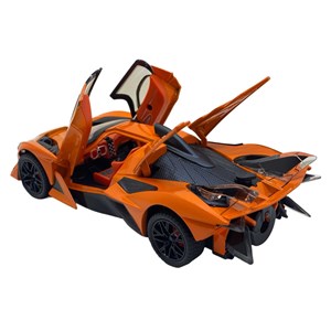 اسباب بازی ماشین فلزی شارژی نارنجی مقیاس 1:24_اسباب بازی ماشین