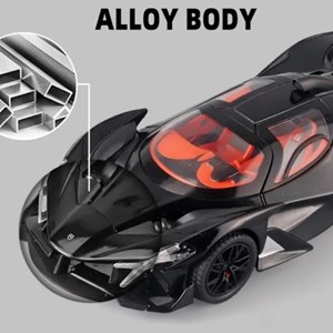 اسباب بازی ماشین فلزی شارژی مشکی مقیاس 1:24_اسباب بازی ماشین