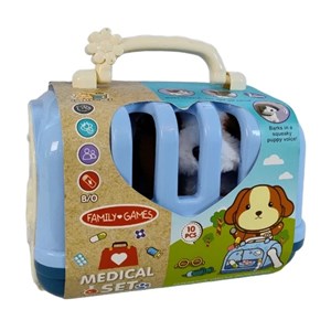 اسباب بازی سگ خانگی به همراه قفس و وسایل دامپزشکی مجموعه 10 عددی_عروسک رباتیک