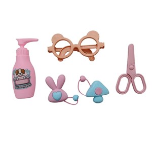 اسباب بازی سگ خانگی به همراه قفس و وسایل آرایشی مجموعه 7 عددی_عروسک رباتیک