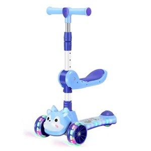 اسکوتر صندلی دار تاشو کودک با چرخ های چراغدار_اسکوتر