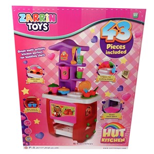 اسباب بازی آشپزخانه کلبه 43 پارچه زرین تویز ZARRIN TOYS_اسباب بازی لوازم خانگی