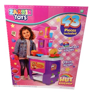 اسباب بازی آشپزخانه کلبه 43 پارچه زرین تویز ZARRIN TOYS_اسباب بازی لوازم خانگی