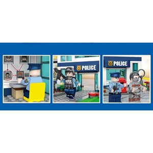 لگو سیتی ایستگاه پلیس شهر 878 قطعه مدل 78005 DECOOL Police Station City_اسباب بازی لگو