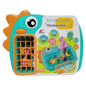 اسباب بازی سینک ظرفشویی مدل دایناسور همراه با وسایل_اسباب بازی لوازم خانگی