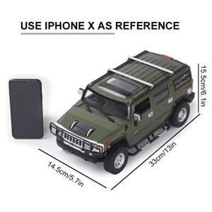 ماشین کنترلی شارژی جیپ سبز مقیاس 1:14 مدل RC Cars Hummer H2_اسباب بازی ماشین کنترلی