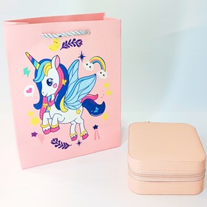 جعبه ساخت دستبند و گردنبند همراه با بگ هدیه یونیکورن _کیف و اکسسوری