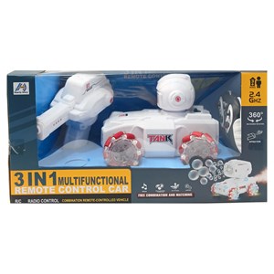 تانک کنترلی شارژی چرخ کپسول تیر ژله ای دودزا_اسباب بازی ماشین کنترلی