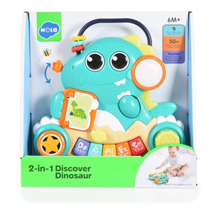 اسباب بازی دو کاره پیانو و جغجغه طرح دایناسور هولی تویز مدل Hola Toys HE8976_اسباب بازی موسیقی