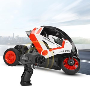 اسباب بازی موتور سیکلت 3 چرخ کنترلی شارژی نارنجی مقیاس 1:8 TRICYCLE STUNT_اسباب بازی ماشین کنترلی