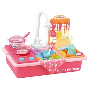 اسباب بازی سینک ظرفشویی به همراه اجاق گاز HOME KITCHEN_اسباب بازی لوازم خانگی