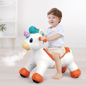 راکر یونی کورن موزیکال 3 کاره هولی تویز مدل Hola Toys HE898800_اسباب بازی نوزادی