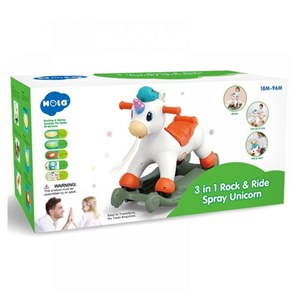 راکر یونی کورن موزیکال 3 کاره هولی تویز مدل Hola Toys HE898800_اسباب بازی نوزادی