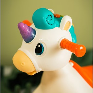 راکر یونی کورن موزیکال 3 کاره هولی تویز مدل Hola Toys HE898800_اسباب بازی نوزادی