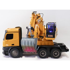 اسباب بازی بیل مکانیکی کنترلی بزرگ مقیاس 1:14 مدل EXCAVATOR LOADER NAN HONG 9916_اسباب بازی ماشین کنترلی