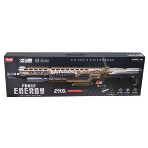 تفنگ اسباب بازی شارژی رگباری تیر فومی 6 موتوره به همراه چراغ و لیزر_اسباب بازی تفنگ