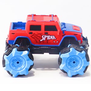 ماشین کنترلی آفرود با چرخ های کپسولی طرح مرد عنکبوتی اسپایدرمن مقیاس 1:18_اسباب بازی ماشین کنترلی