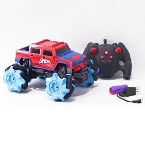 ماشین کنترلی آفرود با چرخ های کپسولی طرح مرد عنکبوتی اسپایدرمن مقیاس 1:18_اسباب بازی ماشین کنترلی