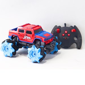 ماشین کنترلی آفرود با چرخ های کپسولی طرح مرد عنکبوتی اسپایدرمن مقیاس 1:18_اسباب بازی ماشین کنترلی