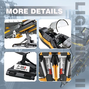 لگو کریتور جت جنگی 1268 قطعه مدل JIESTAR Military 58092 F-35B_اسباب بازی لگو