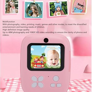 دوربین عکاسی و فیلمبرداری دیجیتال کودک با چاپ فوری حرارتی طرح خرگوش آبی_اسباب بازی دیجیتال و هوشمند