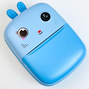 دوربین عکاسی و فیلمبرداری دیجیتال کودک با چاپ فوری حرارتی طرح خرگوش آبی_اسباب بازی دیجیتال و هوشمند