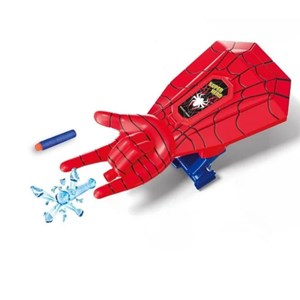 دستکش تیر پرتاب کن شارژی طرح اسپایدرمن همراه با تیر ژله ای و اسفنجی Spiderman hand Web Shooters_اسباب بازی تفنگ