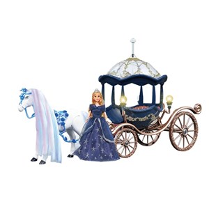 اسباب بازی کالسکه و اسب راهرو موزیکال باربی پرنسس_اسباب بازی عروسک دخترانه