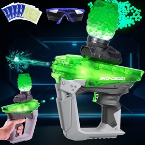 تفنگ اسباب بازی شارژی رگباری تیر ژله ای و شبرنگ مدل SKD CS001S_اسباب بازی تفنگ