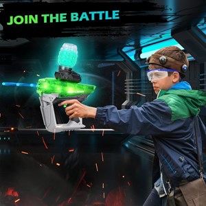 تفنگ اسباب بازی شارژی رگباری تیر ژله ای و شبرنگ مدل SKD CS001S_اسباب بازی تفنگ