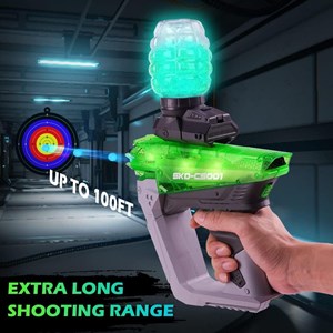 تفنگ اسباب بازی شارژی رگباری تیر ژله ای و شبرنگ مدل SKD CS001S_اسباب بازی تفنگ