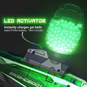 تفنگ اسباب بازی شارژی رگباری تیر ژله ای و شبرنگ مدل SKD CS001S_اسباب بازی تفنگ