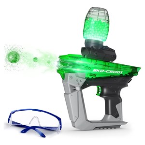 تفنگ اسباب بازی شارژی رگباری تیر ژله ای و شبرنگ مدل SKD CS001S_اسباب بازی تفنگ