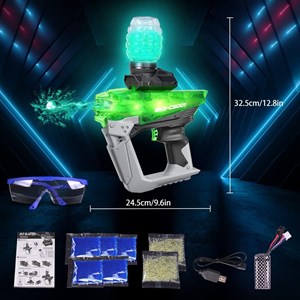 تفنگ اسباب بازی شارژی رگباری تیر ژله ای و شبرنگ مدل SKD CS001S_اسباب بازی تفنگ