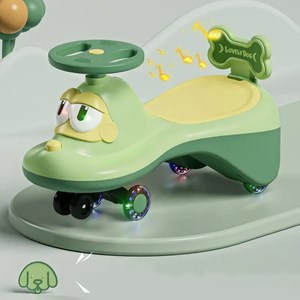 سه چرخه پلاسماکار چراغدار و موزیکال طرح پاپی (لوپ کار) مدل 110_اسباب بازی سه چرخه