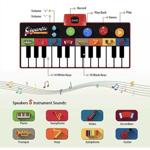 ارگ بزرگ سفره ای کودک 24 کلید مدل Gigantic Keyboard Playmat_اسباب بازی موسیقی