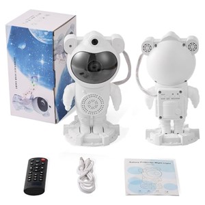 چراغ خواب کهکشانی و اسپیکر دار بلوتوثی طرح فضانورد مدل MXS003_اسباب بازی اتاق کودک