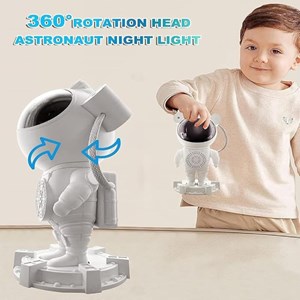 چراغ خواب کهکشانی و اسپیکر دار بلوتوثی طرح فضانورد مدل MXS003_اسباب بازی اتاق کودک