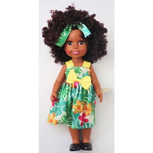 عروسک دخترانه موزیکال سیاه پوست 33 سانتی گوشتی_اسباب بازی عروسک دخترانه