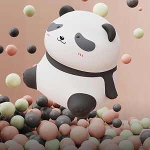 چراغ خواب سیلیکونی شارژی طرح پاندا تپل_اسباب بازی اتاق کودک