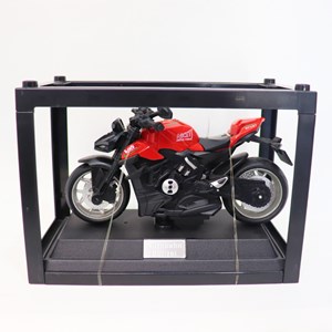 موتور اسباب بازی عقب کش موزیکال همراه با قاب رنگ قرمز_اسباب بازی موتور