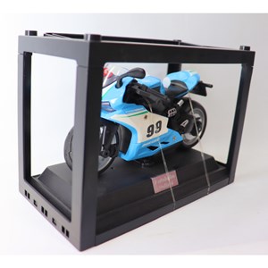 موتور اسباب بازی عقب کش موزیکال همراه با قاب رنگ آبی_اسباب بازی موتور