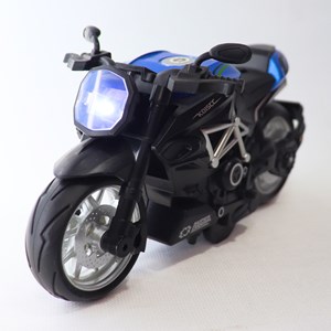 موتور اسباب بازی عقب کش موزیکال همراه با قاب رنگ مشکی_اسباب بازی موتور