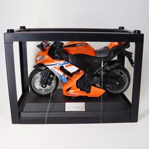 موتور اسباب بازی عقب کش موزیکال همراه با قاب رنگ نارنجی_اسباب بازی موتور