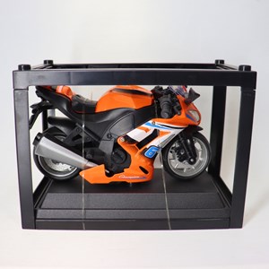 موتور اسباب بازی عقب کش موزیکال همراه با قاب رنگ نارنجی_اسباب بازی موتور