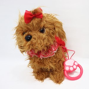 عروسک رباتیک هاپو پشمالو قهوه ای موزیکال با دسته ی کنترلی Puppy Pets Interactive Dog_عروسک رباتیک