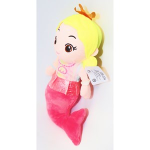 عروسک پولیشی پری دریایی رنگ گلبهی_اسباب بازی عروسک دخترانه